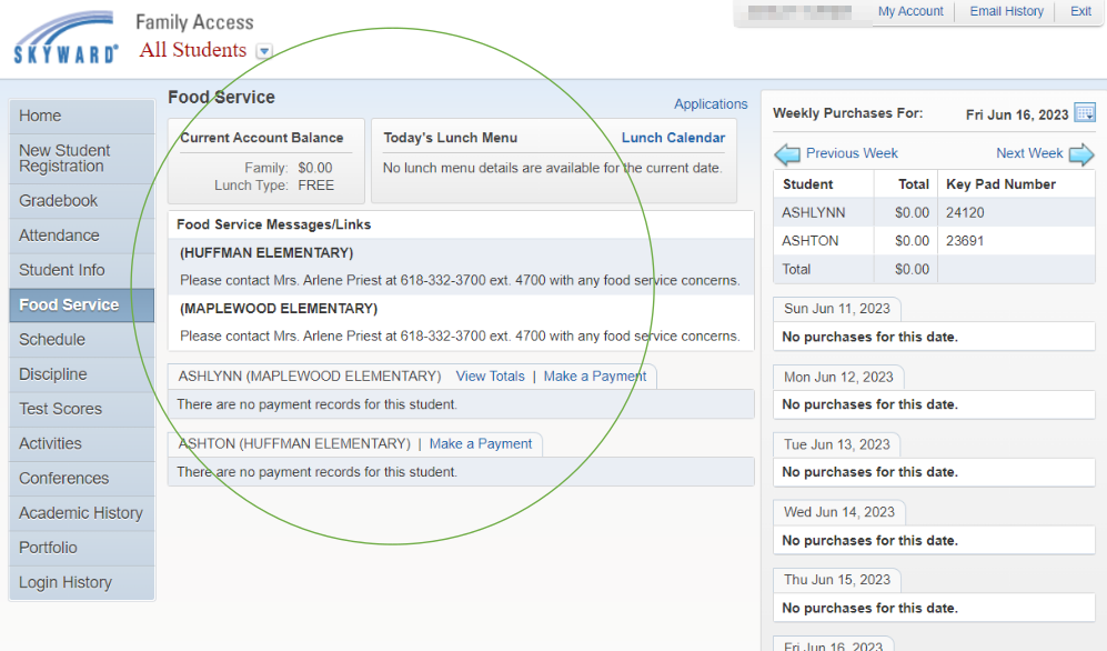 Food Service Dashboard